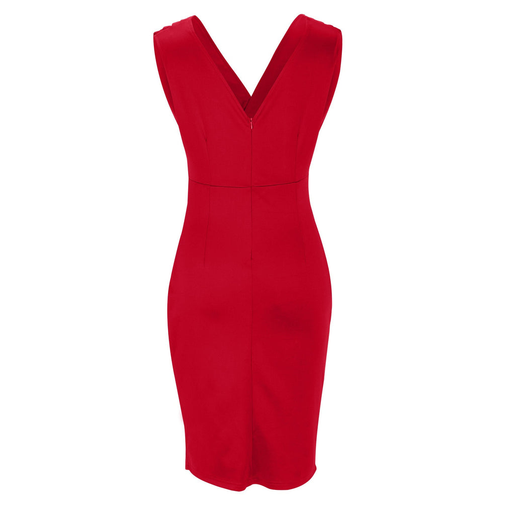 Fresia | Vestido de Mulher justo com decote em V e fenda