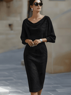 Lídia - Vestido Midi Elegante para o Dia-a-Dia