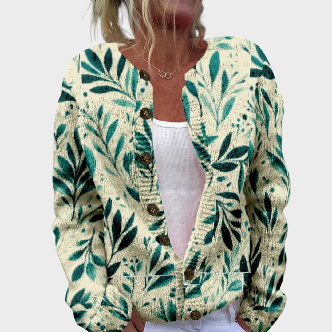Leonor - Cardigan Floral de Outono