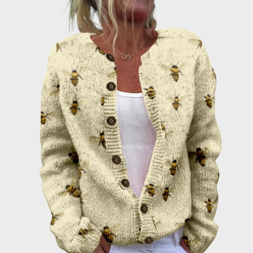 Leonor - Cardigan Floral de Outono