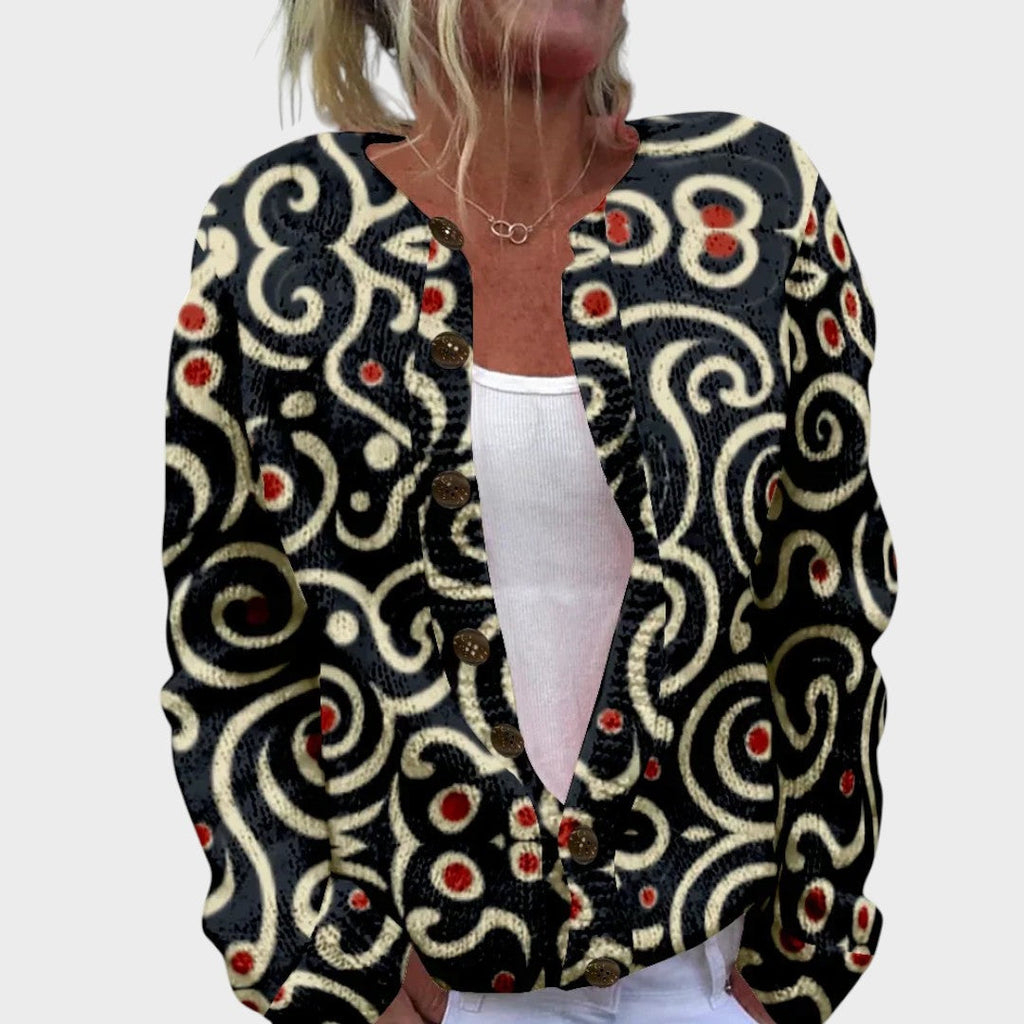 Leonor - Cardigan Floral de Outono