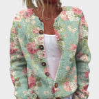 Leonor - Cardigan Floral de Outono
