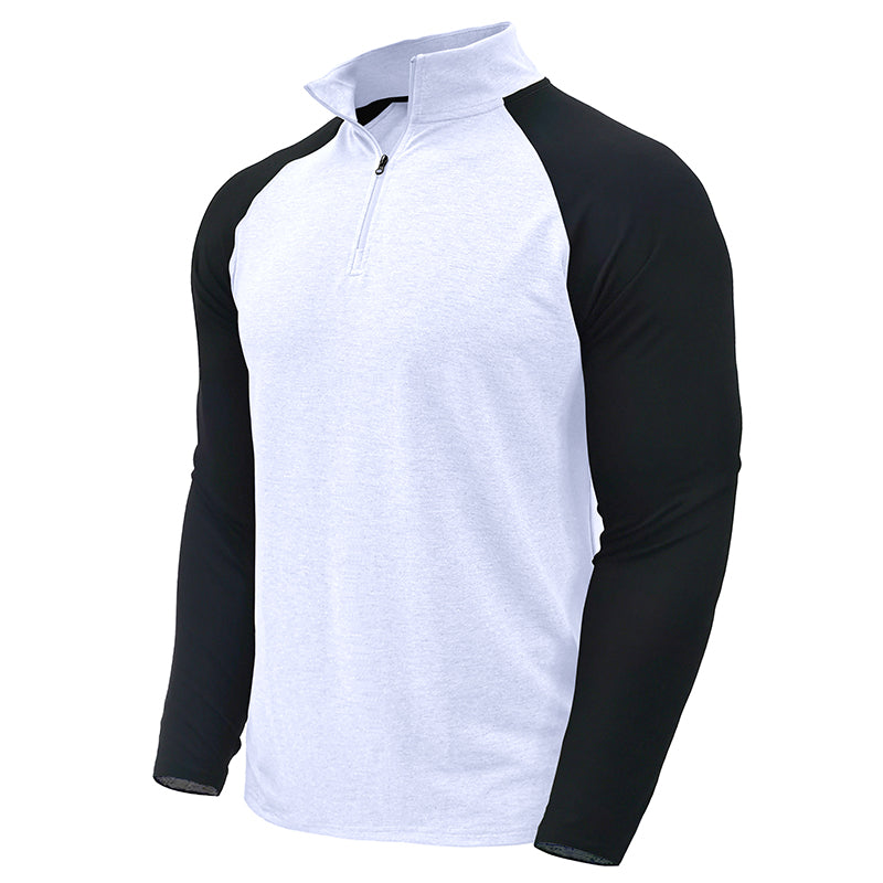 Camisa de algodão com gola subida