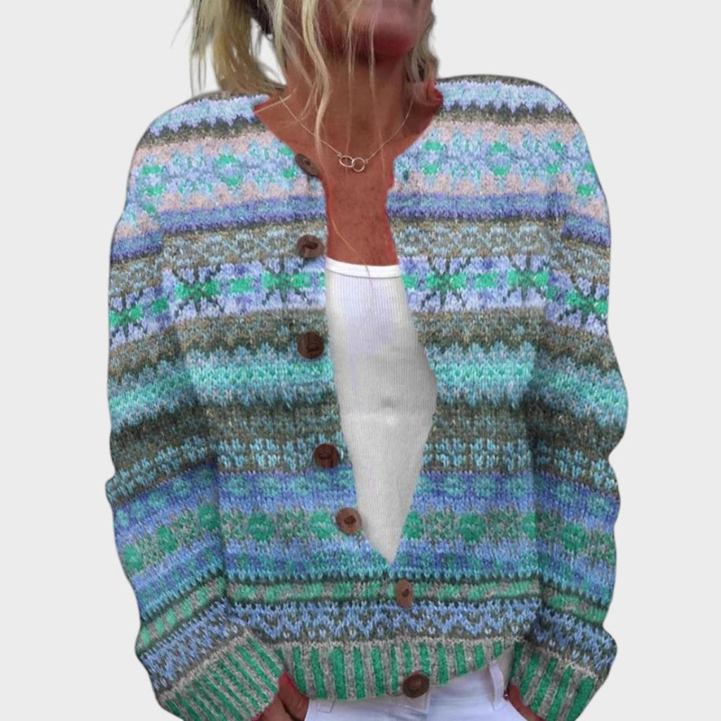 Leonor - Cardigan Floral de Outono