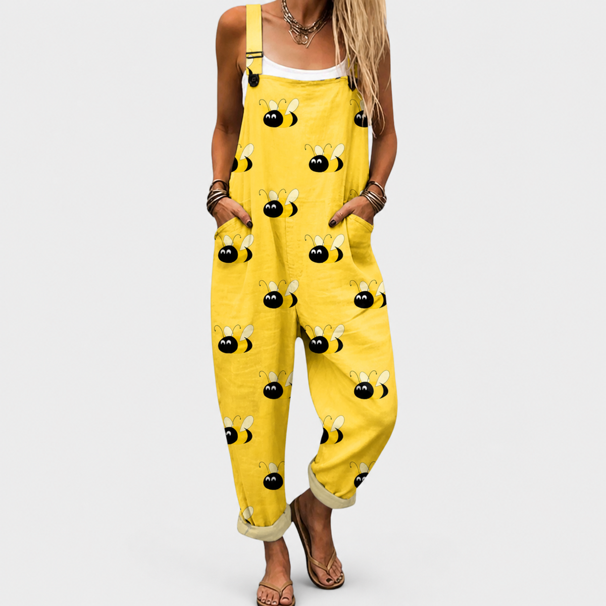 Natália - Macacão estampado confortável
