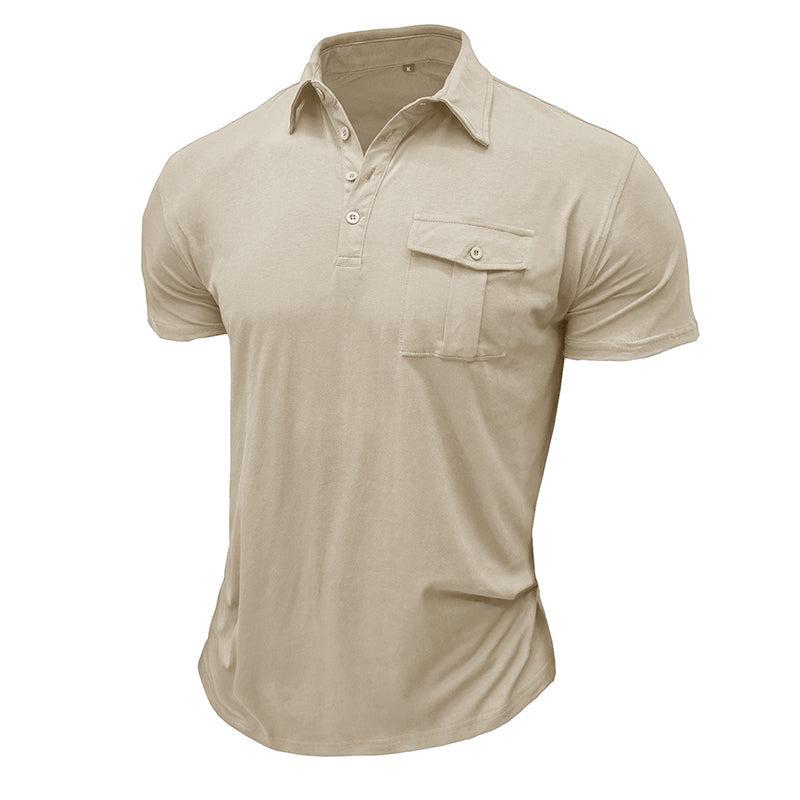 Camisa de algodão com bolsos