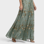 Daniela- Vestido maxi halter fluido elegante para Mulher