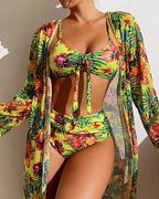 Natália - Bikini com Saia de Flores