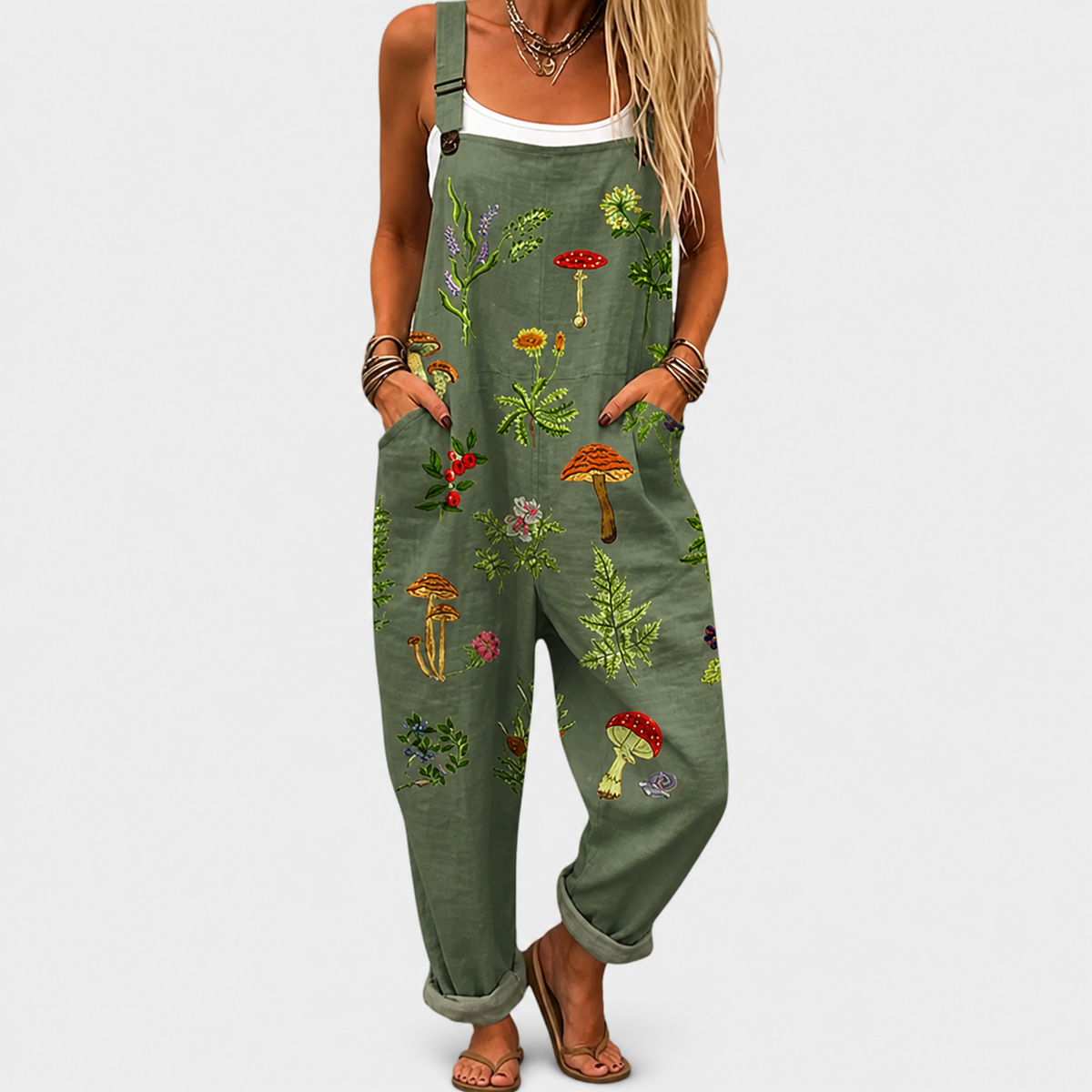 Rita - Macacão estampado confortável