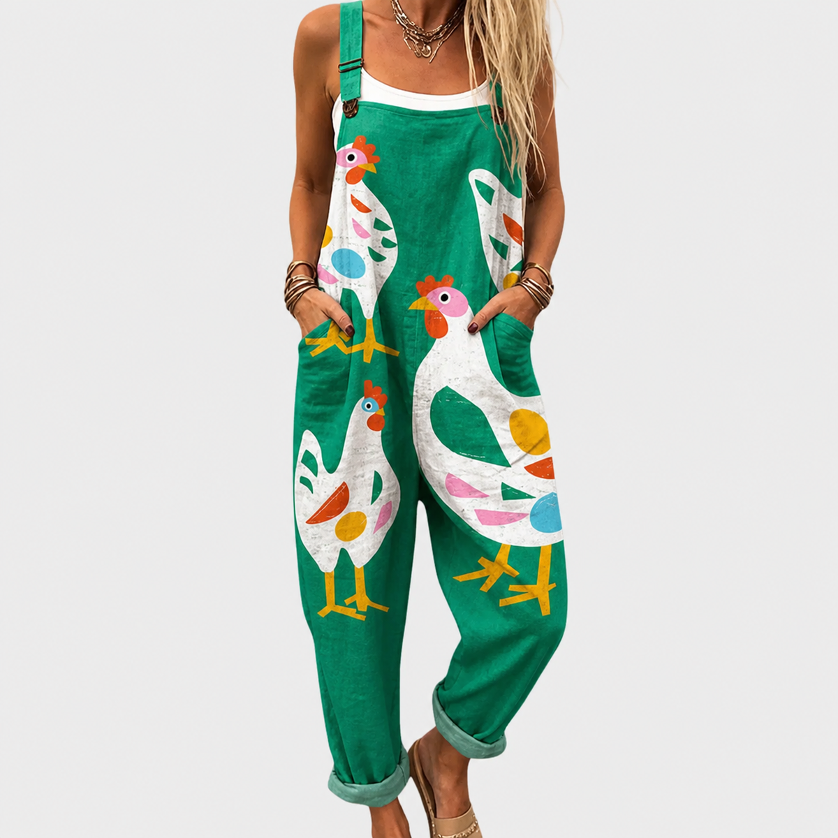 Constança - Macacão estampado confortável