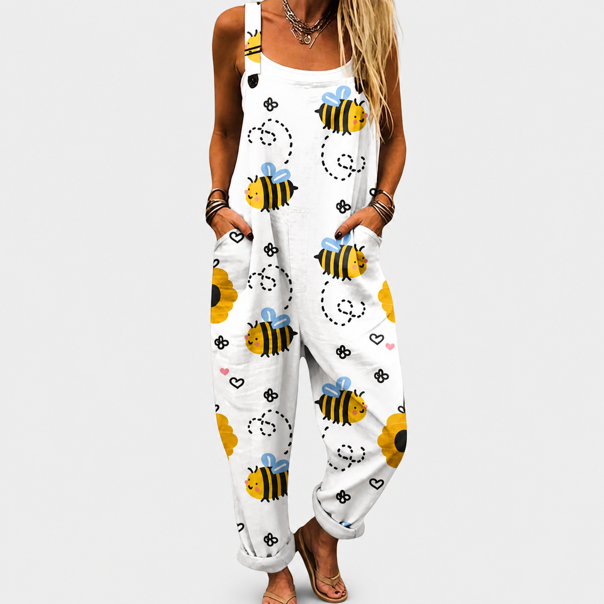 Jacinta - Macacão estampado confortável