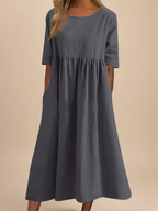 Minea - Vestido de algodão arejado