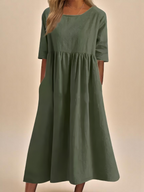Minea - Vestido de algodão arejado