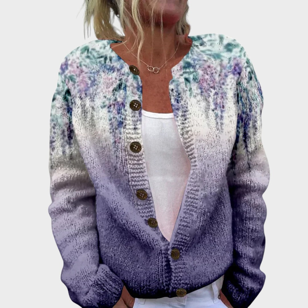Leonor - Cardigan Floral de Outono
