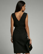 Fresia | Vestido de Mulher justo com decote em V e fenda