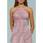 OLAYA | Vestido longo com babados de Mulher