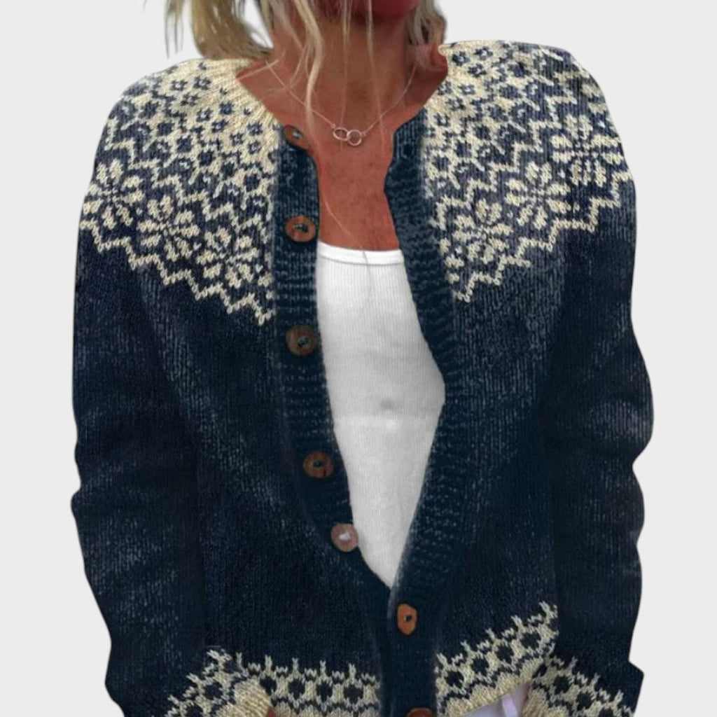 Leonor - Cardigan Floral de Outono