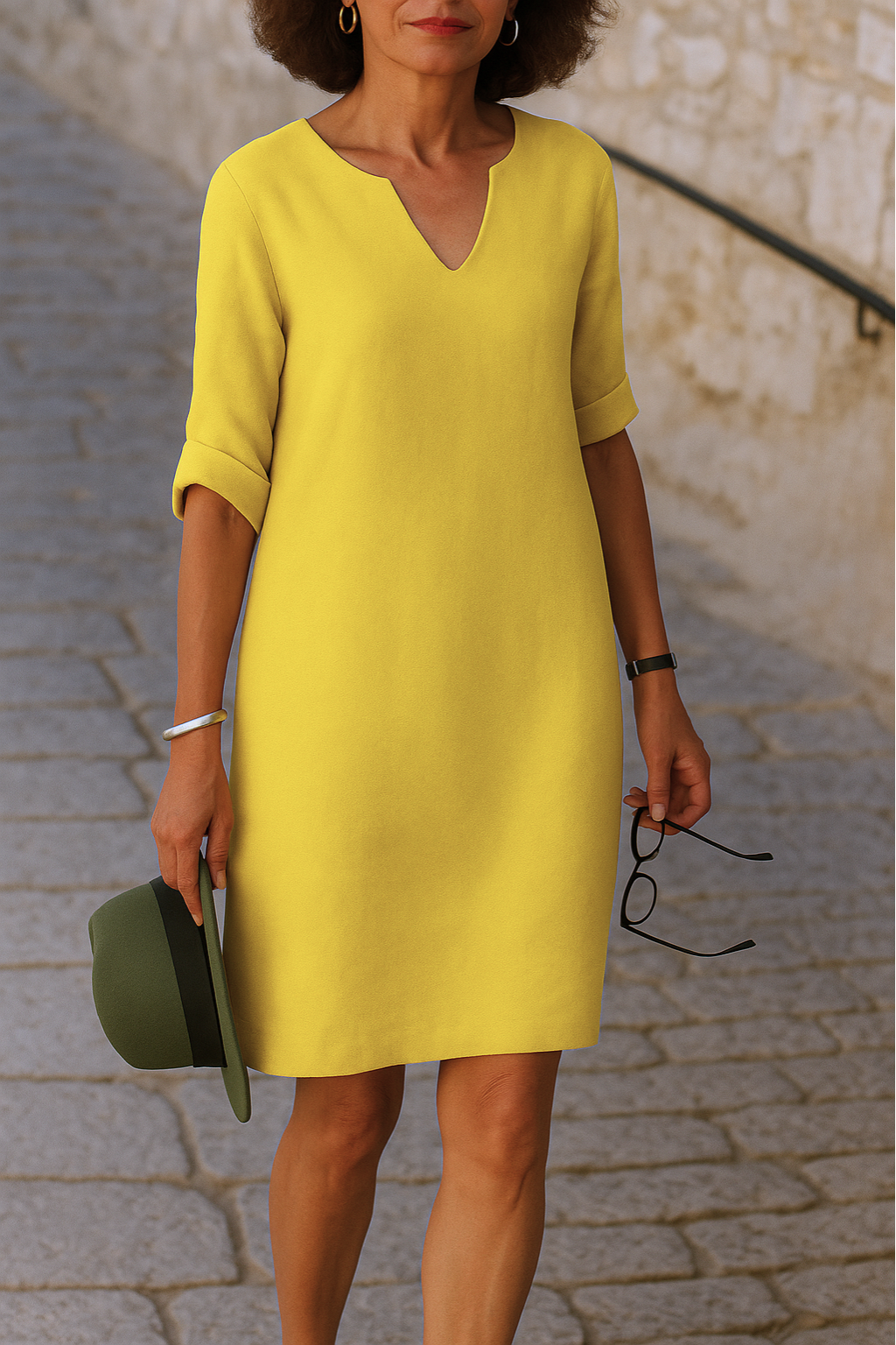 Ria™ | Vestido elegante com decote em V