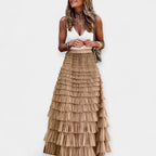 Saia Boho com Acabamento de Cetim