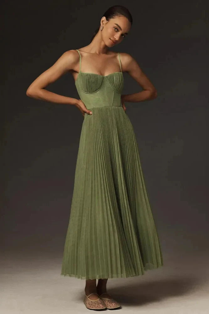ISABELLA | VESTIDO MIDI PLISSADO ELEGANTE