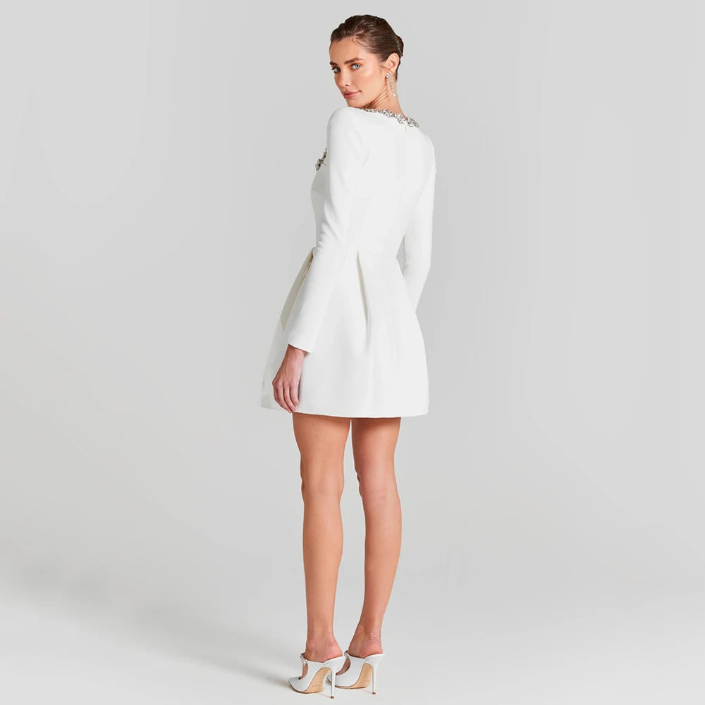 Barbara™ | Vestido curto de veludo
