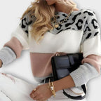 Andreia - Camisola descontraída com padrão leopardo
