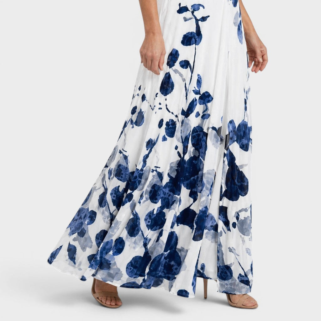 Daniela- Vestido maxi halter fluido elegante para Mulher