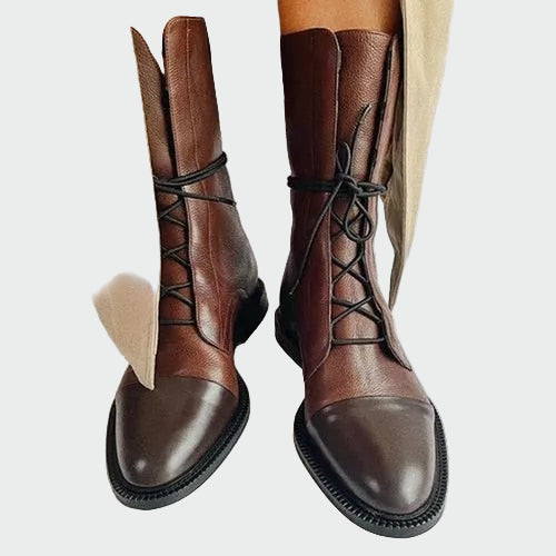 Botas de couro ortopédicas