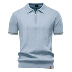 Polo de Meio Zíper - Textura Vertical