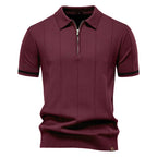 Polo de Meio Zíper - Textura Vertical