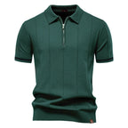Polo de Meio Zíper - Textura Vertical