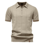 Polo de Meio Zíper - Textura Vertical