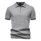 Polo de Meio Zíper - Textura Vertical