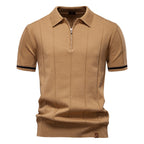 Polo de Meio Zíper - Textura Vertical
