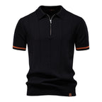 Polo de Meio Zíper - Textura Vertical
