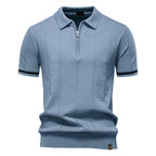 Polo de Meio Zíper - Textura Vertical