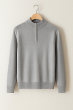 Pullover de Malha - Meio Zíper