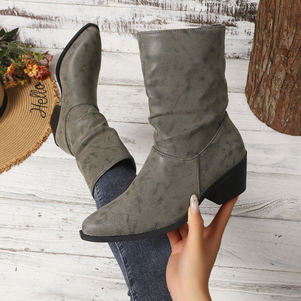 Sofia | Botins franzidos com salto