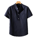 Camisa em Mistura de Poliéster - Gola Alta