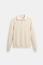 Sweater de Gola Alta com Zíper