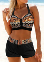 Palmira - Bikini de Cintura Alta em Riscas
