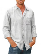Camisa - Mistura de Denim Longa