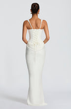 Leonor ❘ Vestido maxi com decote quadrado
