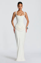 Leonor ❘ Vestido maxi com decote quadrado
