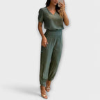 Irmelinda - Conjunto elegante camisola e calças