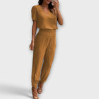 Irmelinda - Conjunto elegante camisola e calças