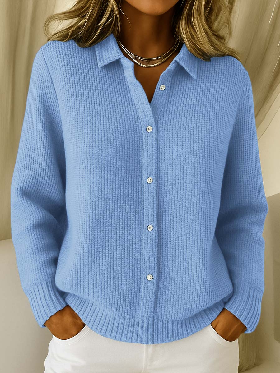 Eva | Clássico Cardigan de Malha com Botões