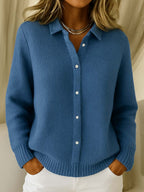 Eva | Clássico Cardigan de Malha com Botões