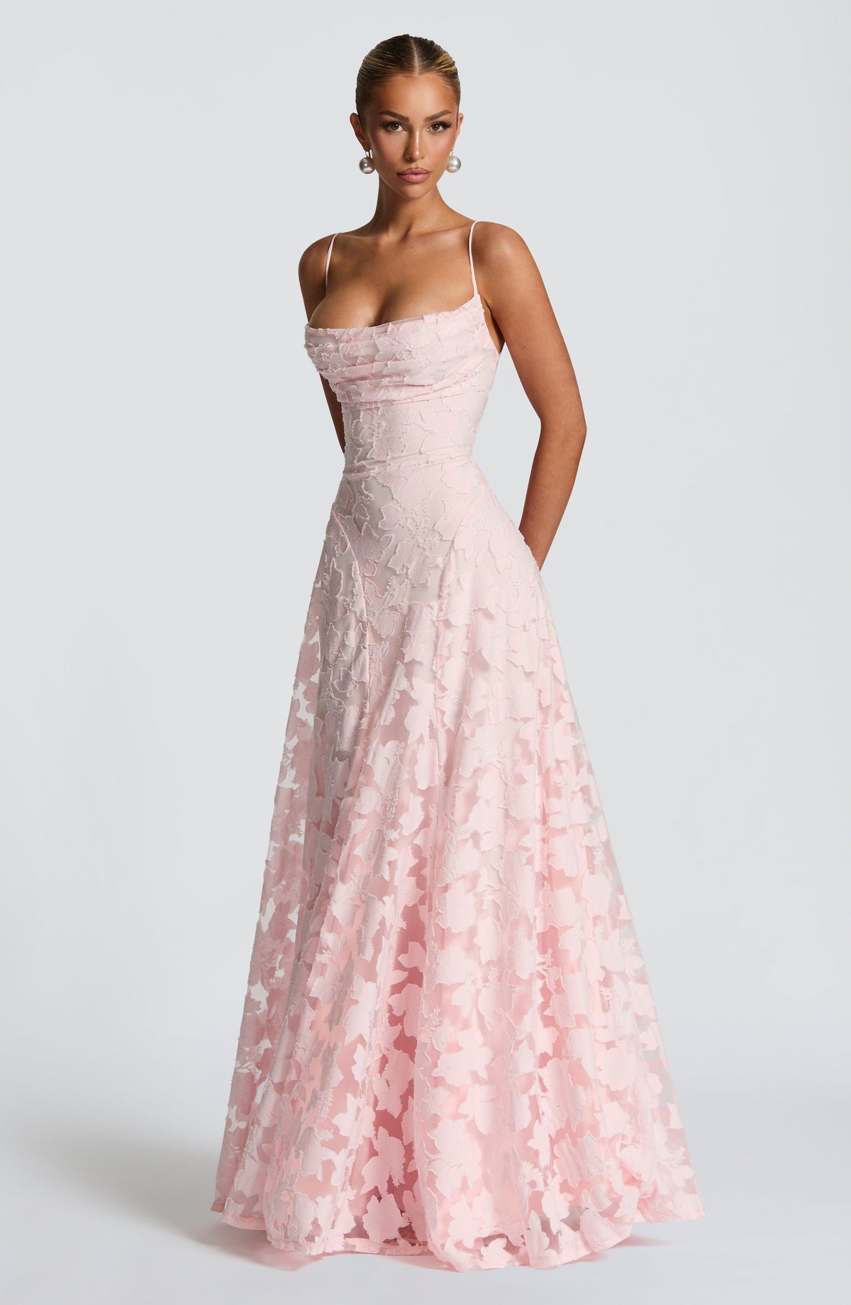 Francisa | Vestido longo de Mulher com corpete de renda