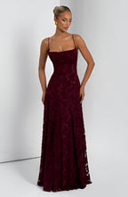 Francisa | Vestido longo de Mulher com corpete de renda